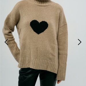 Zadig & Voltaire Tan Sweater with Black Heart
